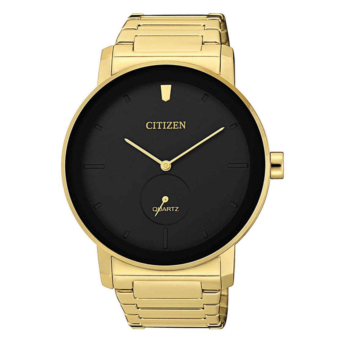 CITIZEN QUARTZ GENTS WATCH BLACK DIAL - BE9182-57E - Kamal Watch Company