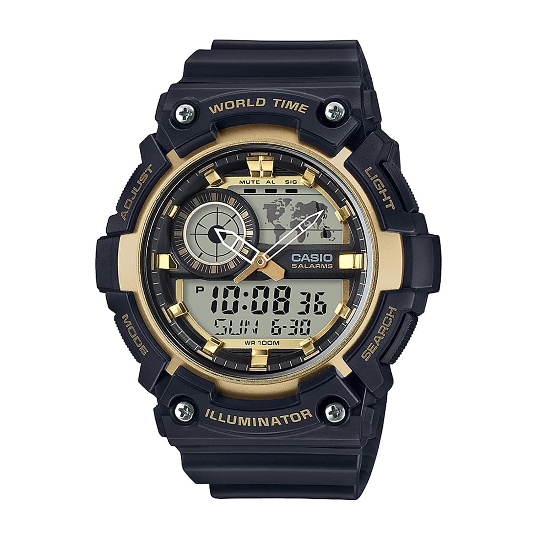 Casio Youth Series AEQ-200W-9AVDF (AD212) Analog-Digital Watch - Kamal Watch Company