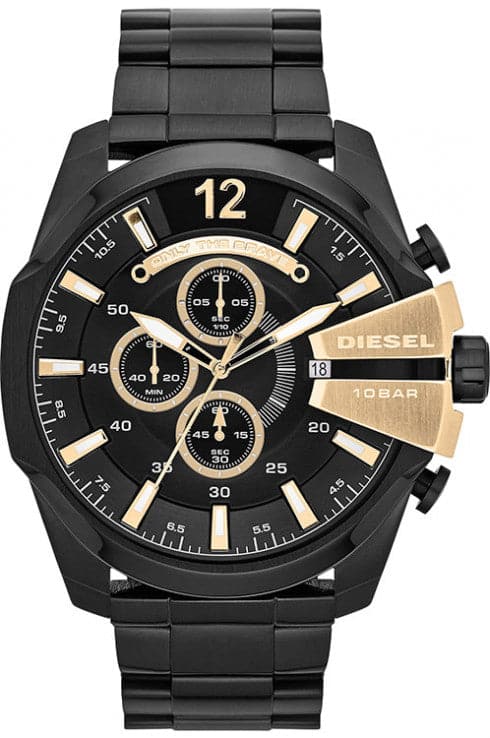 Diesel Mega Chief Round Analog Black Dial Men's Metal Watch DZ4338 - Kamal Watch Company