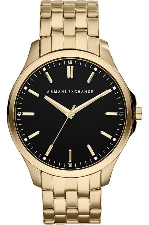 ARMANI EXCHANGEBlack Dial Gold-plated Men's Watch - Kamal Watch Company