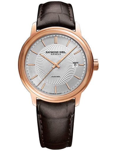 Raymond Weil Maestro Men's Rose Gold Automatic Genuine Calf Leather Watch - Kamal Watch Company