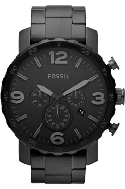 Fossil Men's Nate Black Stainless Steel Watch - Kamal Watch Company