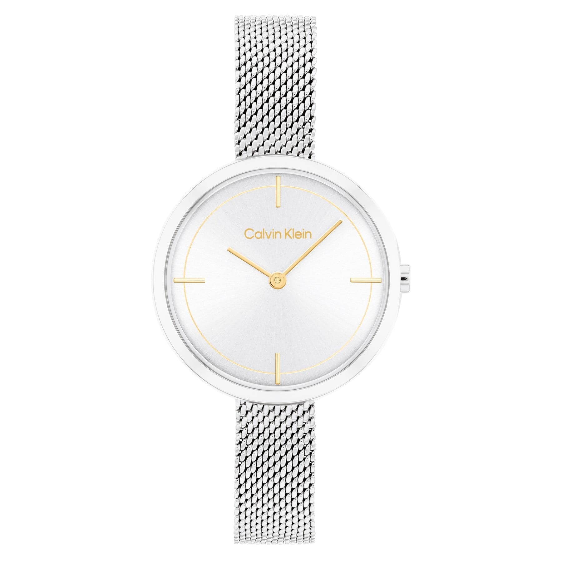 Calvin Klein Steel Mesh Silver White Dial Women's Watch - 25200184 - Kamal Watch Company
