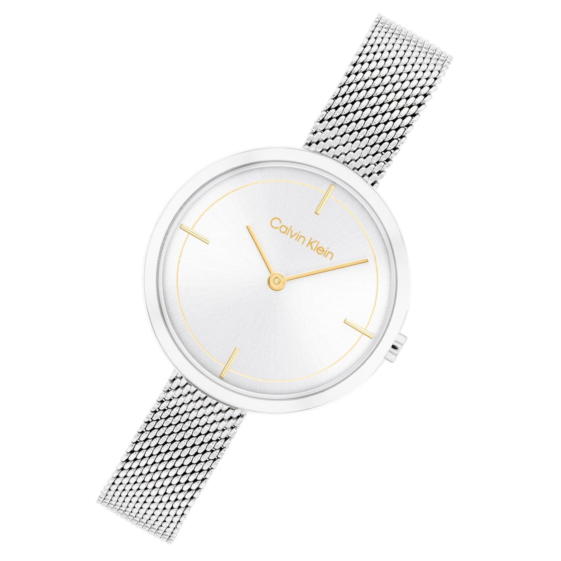 Calvin Klein Steel Mesh Silver White Dial Women's Watch - 25200184 - Kamal Watch Company