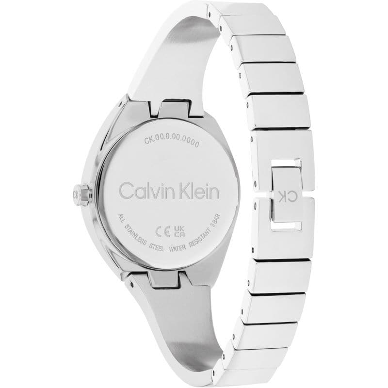 Calvin Klein Women's Quartz Stainless Steel Case and Bangle Bracelet Watch, Color: Silver (Model: 25200234) - Kamal Watch Company