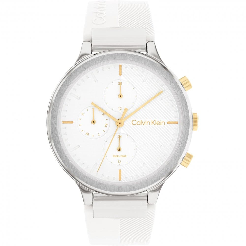 Ladies Calvin Klein Silicone Strap Watch-25200244