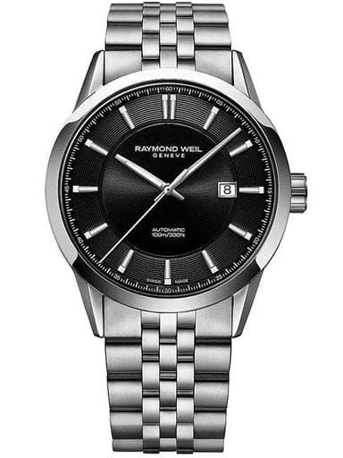 Raymond Weil Freelancer Men's Automatic Black Dial Stainless Steel Bracelet 42 mm Watch - Kamal Watch Company