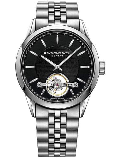 Raymond Weil Freelancer Calibre RW1212 Men's Automatic Black Dial Steel Watch - Kamal Watch Company