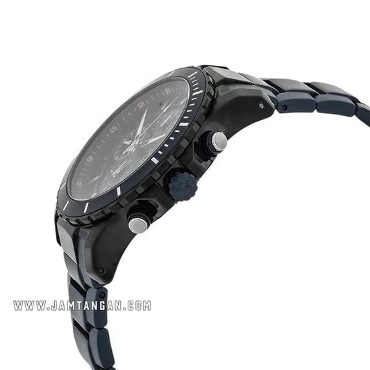 Alexandre Christie AC 6141 MC BUBBA Chronograph Men Black Dial Blue Stainless Steel - Kamal Watch Company