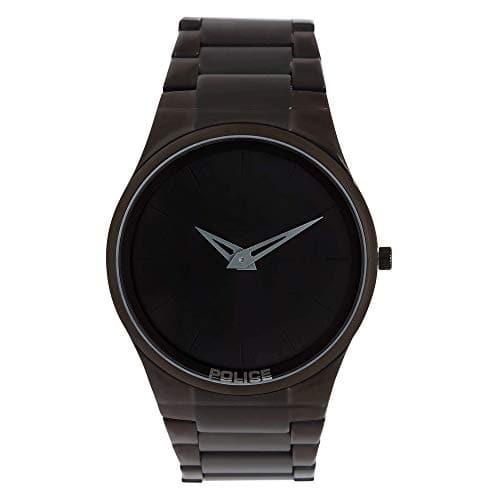Police Black Dial Black Metal Strap Men'S Watch