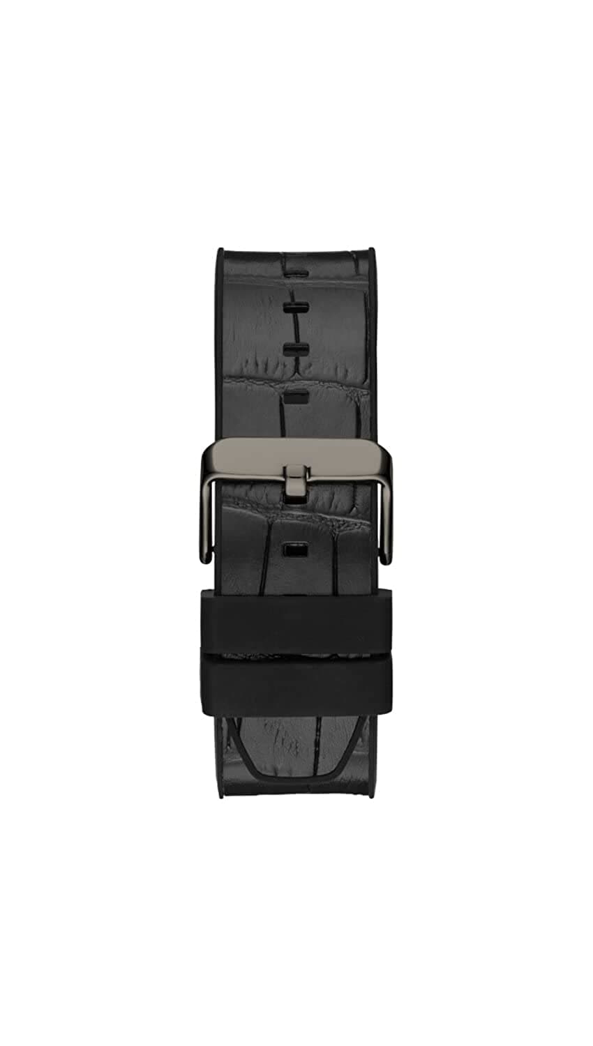 GUNMETAL CASE BLACK GENUINE LEATHER/SILICONE WATCH-GW0492G1 - Kamal Watch Company