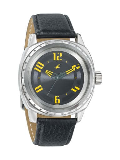 Fastrack Upgrades Leather Black Dial Men's Watch - Kamal Watch Company
