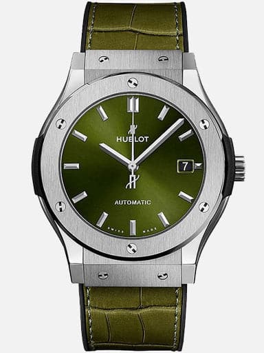 HUBLOT CLASSIC FUSION TITANIUM GREEN 511.NX.8970.LR - Kamal Watch Company
