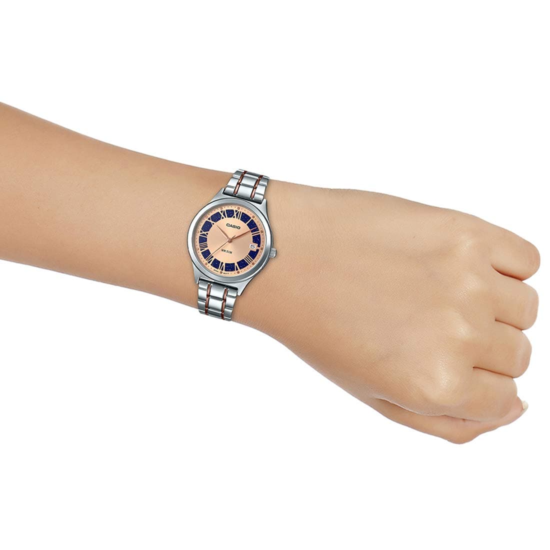 Casio Analog Rose Gold Dial Women'S Watch-Ltp-E141Rg-9Avdf (A1595)