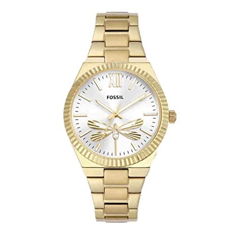 Fossil Scarlette 38 mm Silver Dial Stainless Steel Analog Watch for Women - ES5262I