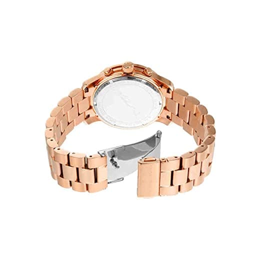 Michael Kors Runway 38 mm Rose Gold Dial Stainless Steel Chronograph Watch for Women - MK7324I - Kamal Watch Company