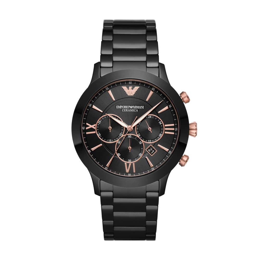 Emporio Armani Giovanni Analog Black Dial Men's Watch AR70006 - Kamal Watch Company