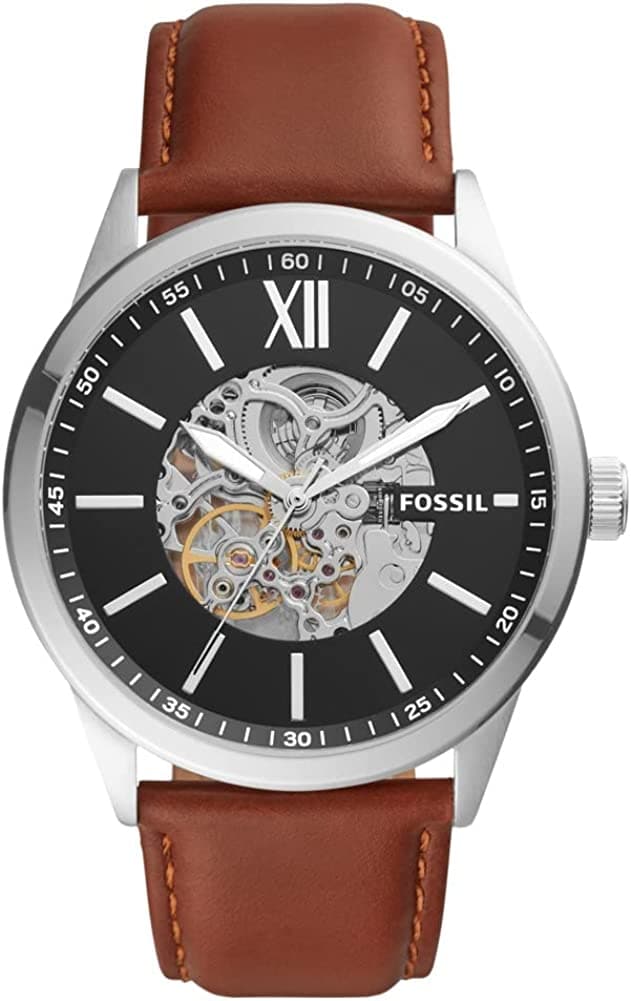 Fossil Flynn 13 mm Black Dial Leather Analog Watch for Men - BQ2386 - Kamal Watch Company