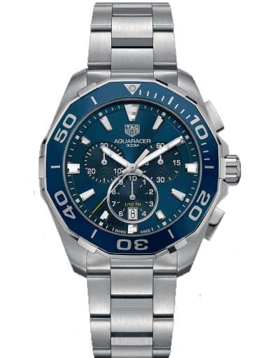 TAG Heuer Aquaracer Chronograph Blue Dial Men's Watch CAY111B.BA0927 - Kamal Watch Company