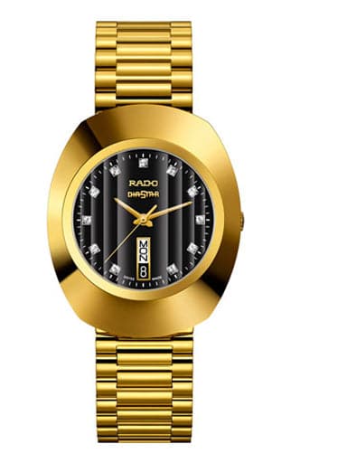 Rado Original Men Day-Date Black Dial Quartz Watch - Kamal Watch Company