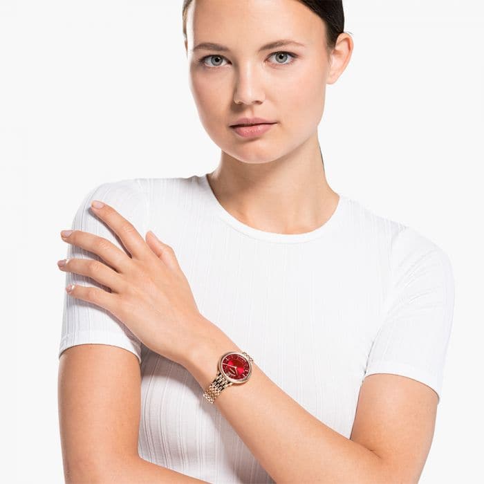 Swarovski Women Crystalline chic watch Round Red Watch 5547608 - Kamal Watch Company