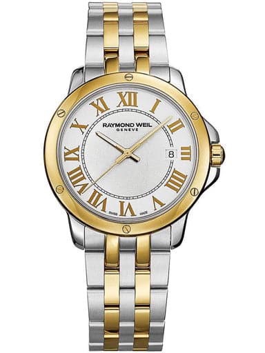 Raymond Weil Tango White Dial Two-Tone Steel With Gold PVD Men's Watch - Kamal Watch Company