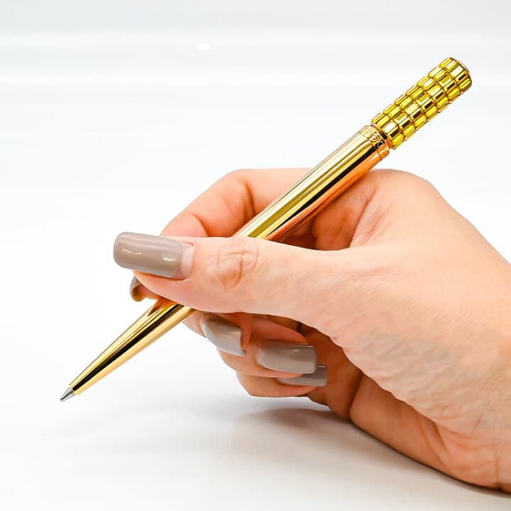 Swarovski Lucent Yellow Chrome-Plated Ballpoint Pen 5618156 - Kamal Watch Company
