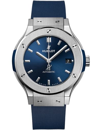 HUBLOT CLASSIC FUSION TITANIUM BLUE 565.NX.7170.LR - Kamal Watch Company