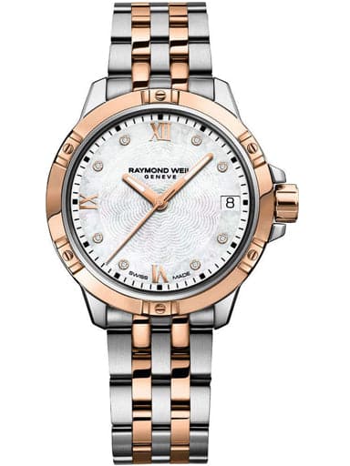 Raymond Weil Tango Classic Ladies Quartz Rose Gold Two-Tone Diamond 30 mm Watch - Kamal Watch Company