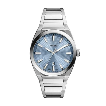 Fossil Everett 42 mm Blue Dial Stainless Steel Analog Watch for Men - FS5986I - Kamal Watch Company