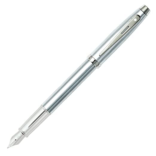 Sheaffer Brushed Chrome Fountain Pen 9306 FP - Kamal Watch Company