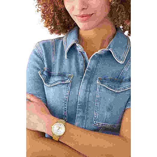 Fossil Scarlette 38 mm Silver Dial Stainless Steel Analog Watch for Women - ES5262I - Kamal Watch Company