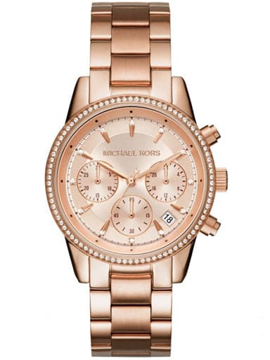 Michael Kors Women's Ritz Rose Gold-Tone Watch MK6357 - Kamal Watch Company