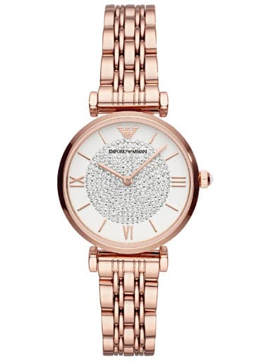 Emporio Rose Gold Glitz Stainless Steel Ladies Watch - Kamal Watch Company