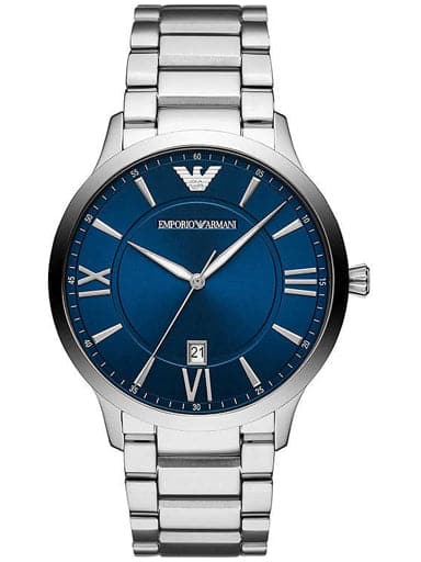 Emporio Armani Giovanni Round Analog Blue Dial Men's Watch - Kamal Watch Company