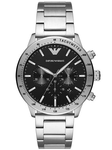 Emporio Armani Analog Black Dial Chronograph Men's Watch - Kamal Watch Company