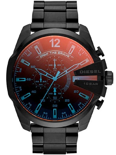 Diesel Mega Chief Black Ion-plated Stainless Steel Men's Watch DZ4318 - Kamal Watch Company