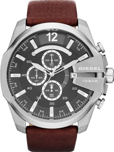 Diesel Mega Chief Round Analog Grey Dial Men's Watch - Kamal Watch Company