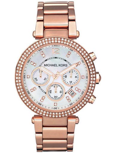 Michael Kors Parker Stainless Steel Watch With Glitz Accents - Kamal Watch Company