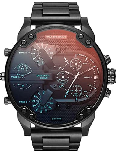 Diesel Men's DZ7395 Mr. Daddy 2.0 Black Watch Analog Watch For Men - Kamal Watch Company