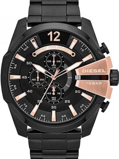 Diesel Chief Chronograph Black Dial Stainless Steel Men's Watch - Kamal Watch Company