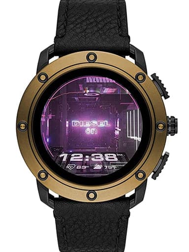 Diesel Axial Smart Black Dial Men's Leather Watch - Kamal Watch Company