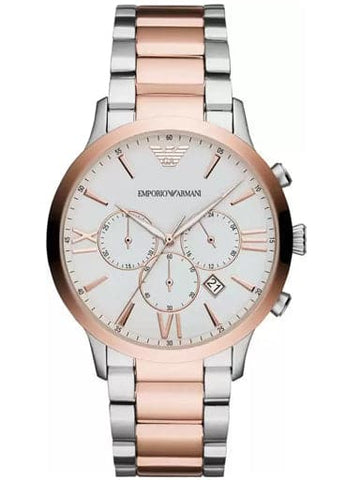 Emporio Armani Giovanni Round Analog Silver Dial Men's Watch - Kamal Watch Company