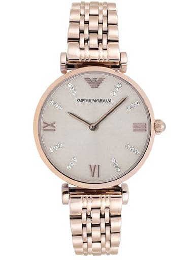 Emporio Armani Dress Collection Round Analog Gray Dial Ladies Watch - Kamal Watch Company