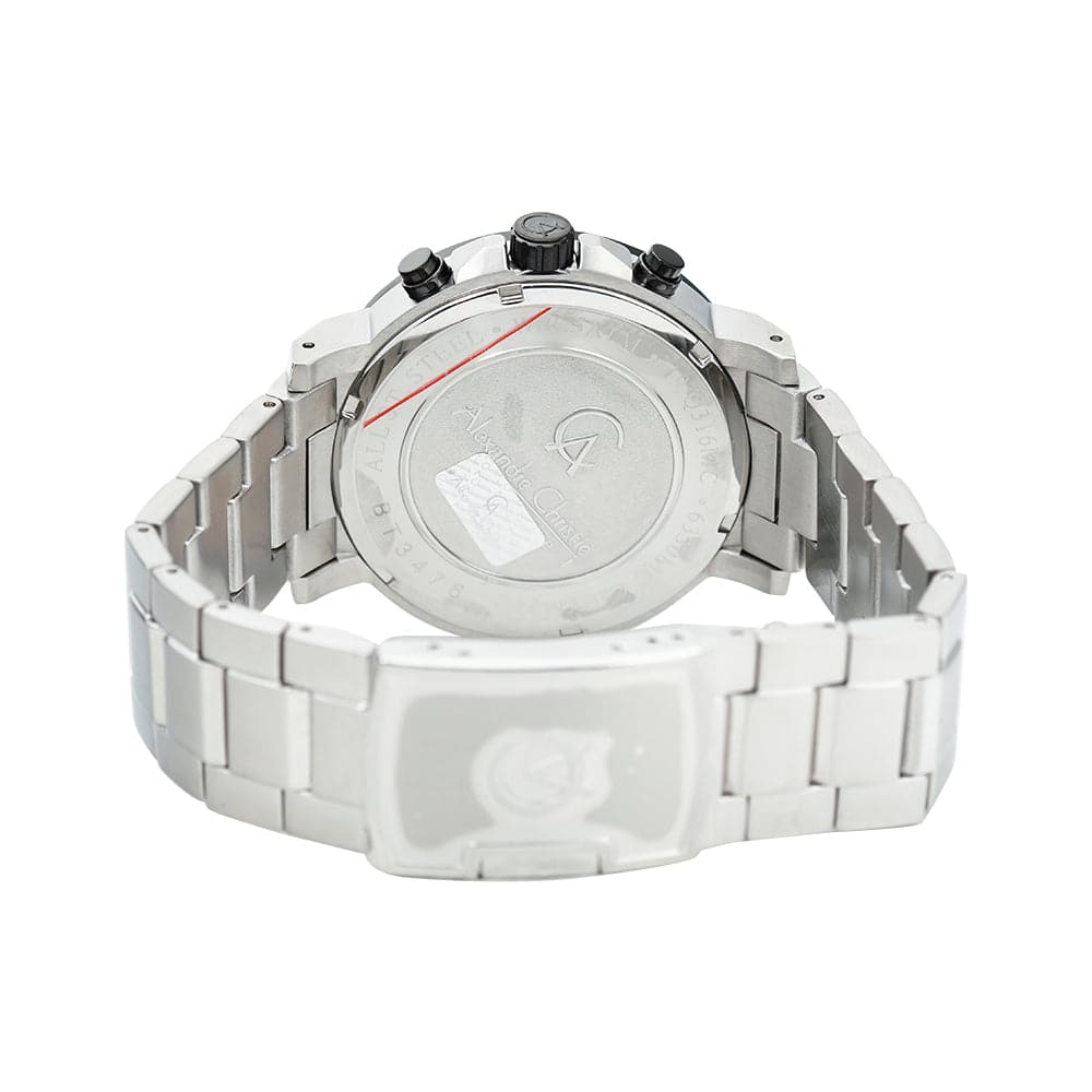 AC 6350 MCB Chronograph For Men – Black Silver - Kamal Watch Company