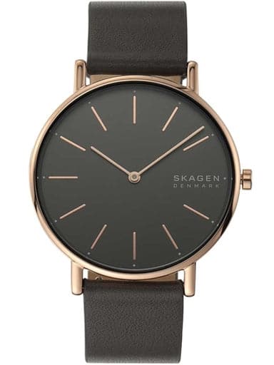 Skagen Signatur Charcoal Leather Watch SKW2794I - Kamal Watch Company