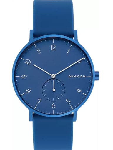 Skagen Aaren Kulor Blue Silicone Watch - Kamal Watch Company