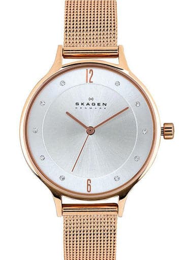 Skagen Anita Rose Gold-Tone Steel-Mesh Watch - Kamal Watch Company