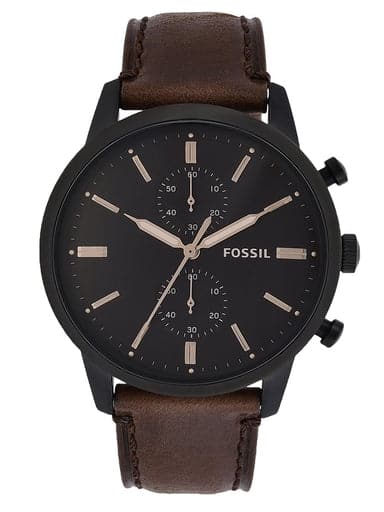 Fossil Townsman Chronograph Brown Leather Watch - Kamal Watch Company