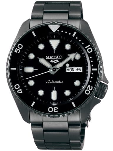 Seiko Automatic Black Dial Back Metal Strap Men's Watch SRPD65K1 - Kamal Watch Company